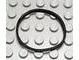 x137-11G Rubber bandje dun 3 noppen diameter zwart gebruikt *0K001