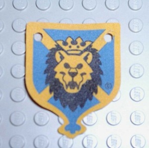 x95px1-7G Hangende banier 4x5 leeuwenhoofd (canvas) blauw gebruikt *5K000