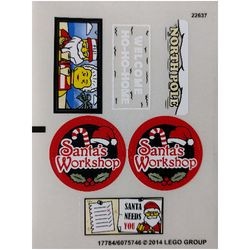 10245stk01a STICKER Santa's Workshop (transparant) NIEUW *0S0000