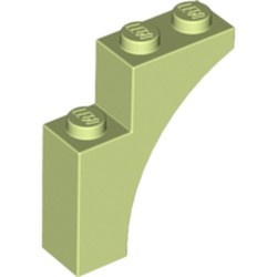 13965-158 Steen, halve boog 1x3x3 (hoger model) (trapsgewijs) geelgroen NIEUW *1L257