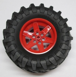 15038c05-5 Wiel 56x34mm Technic Racing, 6 pingaten met band 107x44R (23798) PAKKETZENDING rood NIEUW *5W000