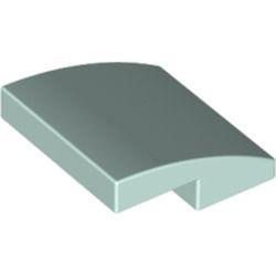 15068-152 Dakpan rond 2x2x2/3 geen noppen afgerond aqua, licht NIEUW *1L278