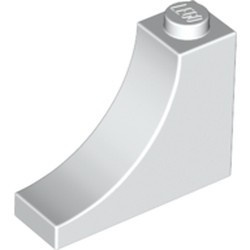 18653-1 Steen,omgekeerde halve boog 1x3x2 wit NIEUW *1L