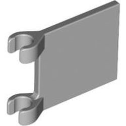 2335-86 Vlag 2x2 vierkant met twee clips grijs, licht (blauwachtig) NIEUW *1L058