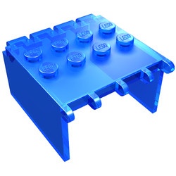 2337-14G Ruit 4x4x2 cockpit verlenging transparant donkerblauw gebruikt *