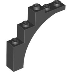 2339-11 Steen, halve boog 1x5x4 (trapsgewijs) zwart NIEUW *1L258+260