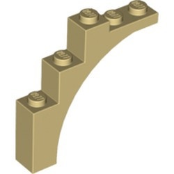 2339-2 Steen, halve boog 1x5x4 (trapsgewijs) crème NIEUW *