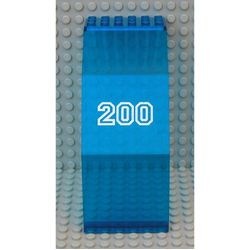 2408pb01-14G Ruit 10x6x11 3x geknikt met opdruk 200 transparant donkerblauw gebruikt *
