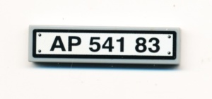 2431pb371-86G Tegel 1x4 AP 541 83 (Sticker) grijs, licht (blauwachtig) gebruikt *5t04-07