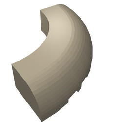 24599-69 Steen 5x5x1 gebogen (Macaroni) crème,donker NIEUW *