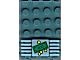 2494pb03-15G Glas voor raam 1x4x5 met bankbiljet en munten transparant lichtblauw gebruikt *0B000