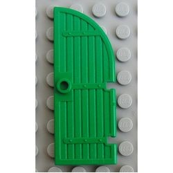 2554-6G Kasteeldeur 1x3x6 met kwart circeltop (klein) groen gebruikt *