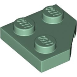 26601-48 Wig plaat 2x2 afgekapt hoekje groen, zandkleurig NIEUW *1L221+2