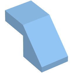 28192-42 Dakpan 45 graden 1x2 geknakt ZONDER NOP blauw, midden NIEUW *1L000