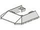 2876-1 Treindak front/end 6x6 33/45 graden wit NIEUW *1L000