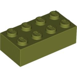 3001-155G Steen 2x4 groen, olijf gebruikt *5K0000