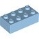 3001-72G Steen 2x4 blauw, Maersk gebruikt *5K0000