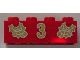 3001pb044-5 Steen 2x4 kerstster en nummer 3 rood NIEUW *5K0000
