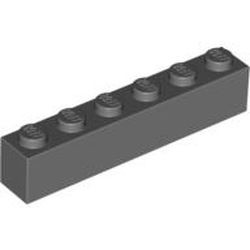 3009-85 Steen 1x6 grijs, donker (blauwachtig) NIEUW *5K0000