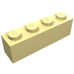 3010-33G Steen 1x4 geel, licht gebruikt *5K0000