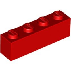 3010-5 Steen 1x4 rood NIEUW *5K0000