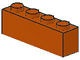 3010-68 Steen 1x4 oranje, donker NIEUW *5K0000