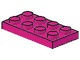 3020-71 Platte plaat 2x4 magenta NIEUW *1L206+7+8+9