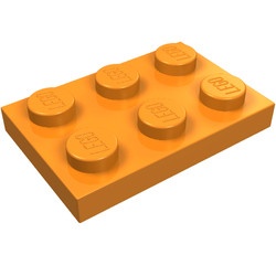 3021-4 Platte plaat 2x3 oranje NIEUW *1L202+3+4