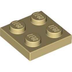 3022-2 Platte plaat 2x2 crème NIEUW *1L197/98