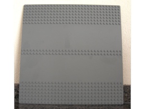 30225c01-85G Wegenplaat 32x32 7 noppen zijkant recht met dubbele weg grijs, donker (blauwachtig) gebruikt *4T000