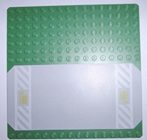 30225pb02-6G Basisplaat 16x16 met weg met vrachtauto pictogram groen gebruikt *4T000