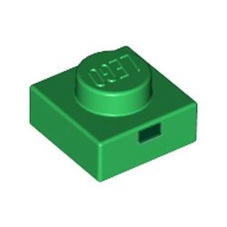 3024pb006-6 Platte plaat 1x1 met zwarte lijn (Minecraft Zombie mond) groen NIEUW *5S063