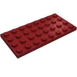 3035-59G Platte plaat 4x8 rood, donker gebruikt *5K0000