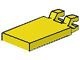 30350-3G Tegel 2x3 met twee clips aan uiteinde geel gebruikt *0D0000