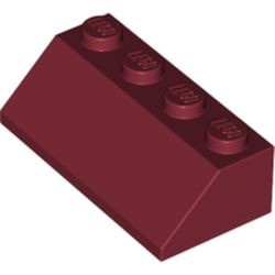 3037-59 Dakpan 45 graden 4x2 rood, donker NIEUW *1L151