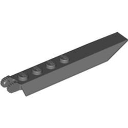 30407-85G Plaat 1x8 scharnier gebogen zijkanten, 4 noppen, rechthoekige plaat onder grijs, donker (blauwachtig) gebruikt *1L0000