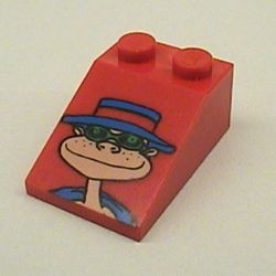 30474pb01-5G Dakpan bedrukt 33 3x2 glad met McDonalds karakter Hamburglar rood gebruikt *5R000