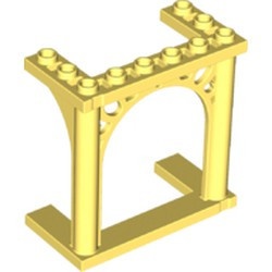 30613-103 Steen, boog 3x6x5 poort met ornamenten geel, lichthelder NIEUW *
