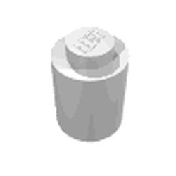 3062old-1G Steen 1x1 rond- zonder inkeping onder (classic) wit gebruikt *1L000