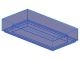 3069b-14G Tegel 1x2 transparant donkerblauw gebruikt *1L338