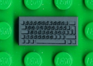 3069bpb0030-85G Tegel 1x2 toetsenbord grijs, donker (blauwachtig) gebruikt *5T02-23