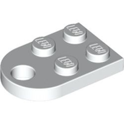 3176-1G Platte plaat 2x2 met gat voor trekhaak (oog) wit gebruikt *1D014