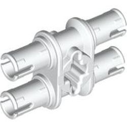 32138-1 Technic, dubbele pin met asgat wit NIEUW *0B014