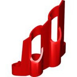 32190-5G Technic, Sierpaneel # 1 Large Short, Large Holes, Side A rood gebruikt *4T066