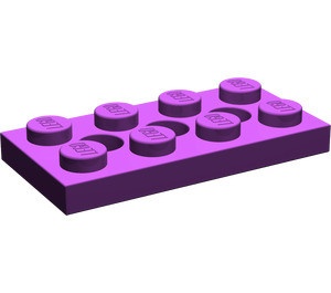 3709b-24 Technic, Plaat 2x4 met gaten paars NIEUW *