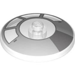 3960pb050-1 Schotel 4x4 met witte en lichtblauwgrijze radiaal millennium Falcon cockpitpatroon transparant NIEUW *1L0000