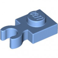 4085-42 Platte plaat 1x1 met verticale clip (loc 01-06) blauw, midden NIEUW *1L286/3