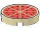 4150p02-2 Tegel 2x2 rond pizza crème NIEUW *