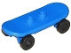 42511c01-7G Skateboard met zwarte wielen blauw gebruikt *0D0000