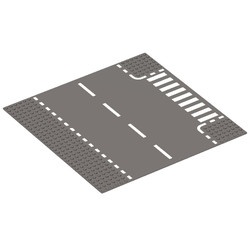44341px2-85G Wegenplaat 32x32 zijweg grijs, donker (blauwachtig) gebruikt *3K000
